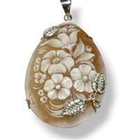 Pendant Mandile 1922 Woman Cammei  in Silver Conchiglia 2MCICM232.2